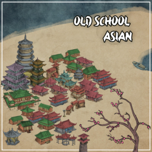 Ancient Asian Architecture Vol:2 Custom Colorable (Oldschool Isometric)